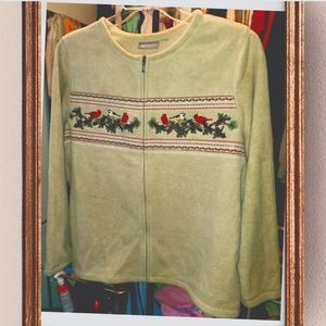 Croft&Barrow Cardinal tan zip-up